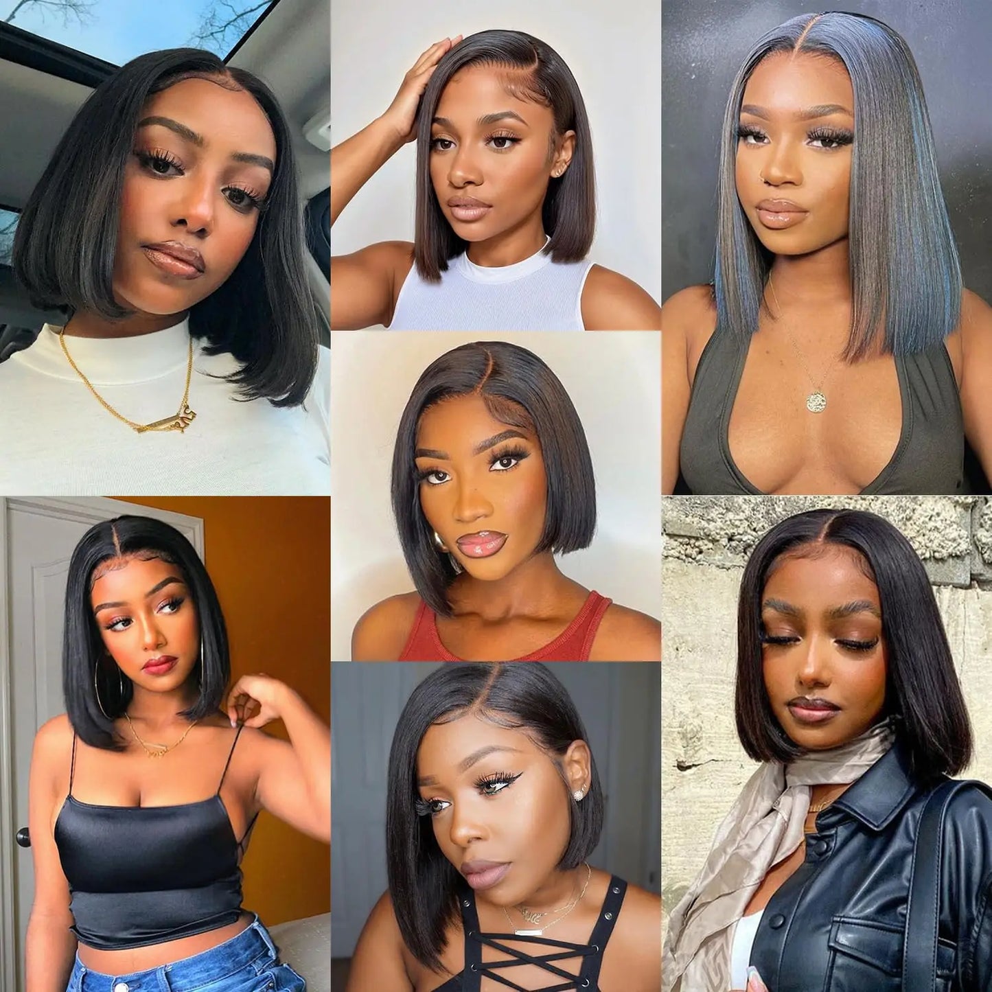 200% Density Bone Straight Bob Wig – 13x4 Glueless Lace Front Raw Vietnamese Human Hair Wig (Pre-Plucked)