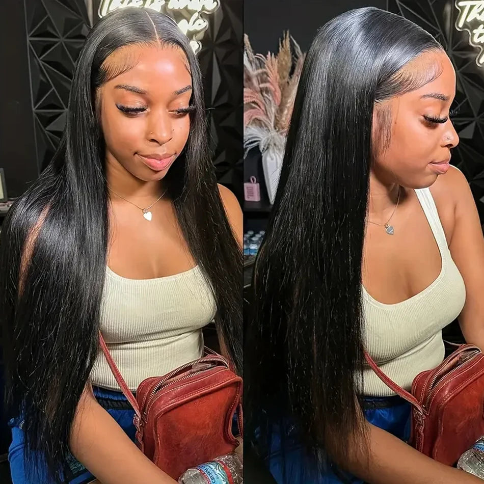 Bone Straight Human Hair Wig – 13x4 HD Lace Frontal / 5x5 Glueless Lace Closure Wig (Pre-Plucked Remy Hair)
