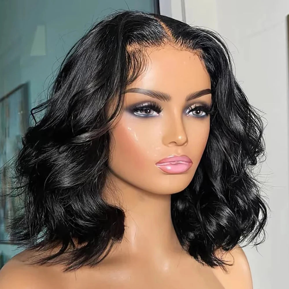 Body Wave Bob Human Hair Wig – Glueless 4x4 / 5x5 / 13x4 / 13x6 HD Lace Front Short Bob Wig
