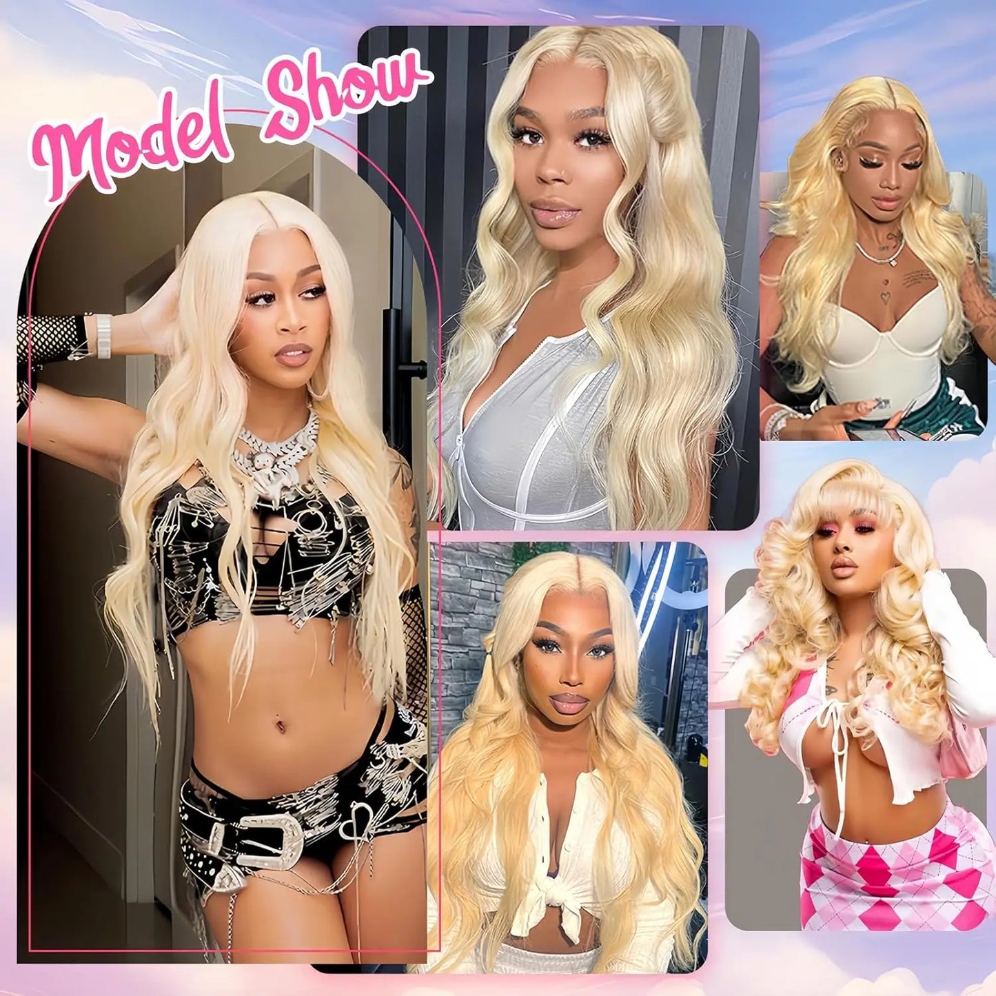 34 Inch 613 Honey Blonde Body Wave 200 Density 13x6 HD Lace Front Human Hair Wigs 13x4 HD Lace Frontal Wig for black women