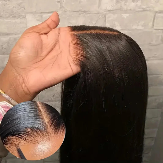 Bone Straight Human Hair Wig – 13x4 HD Lace Frontal / 5x5 Glueless Lace Closure Wig (Pre-Plucked Remy Hair)