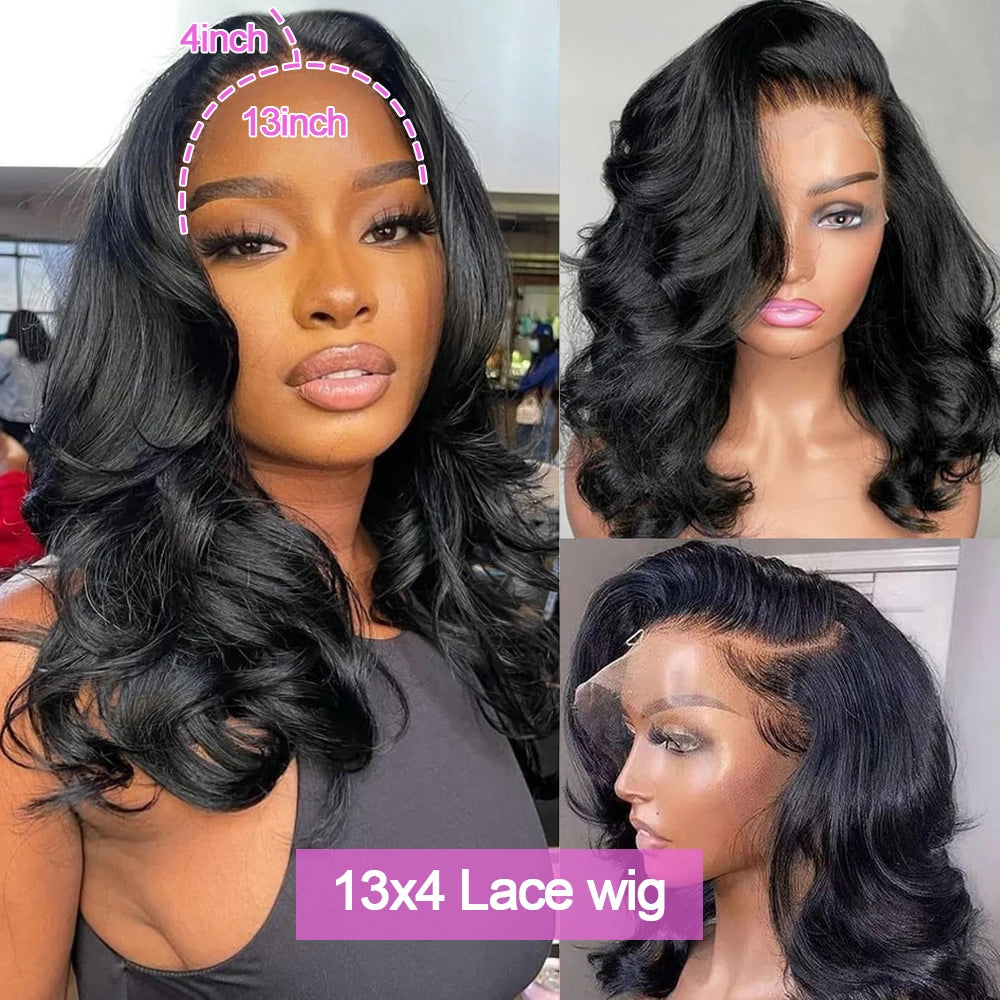 Body Wave Bob Human Hair Wig – Glueless 4x4 / 5x5 / 13x4 / 13x6 HD Lace Front Short Bob Wig
