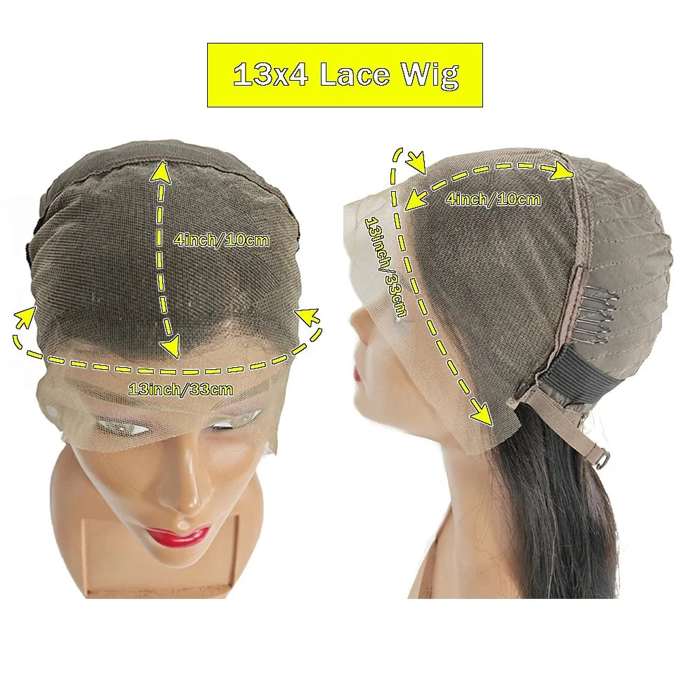 13x4 Short Bob Wig with HD Transparent Lace Frontal Light Pink Brazilian Remy 100% Human Hair Preplucked 12 Inch 14 Inch