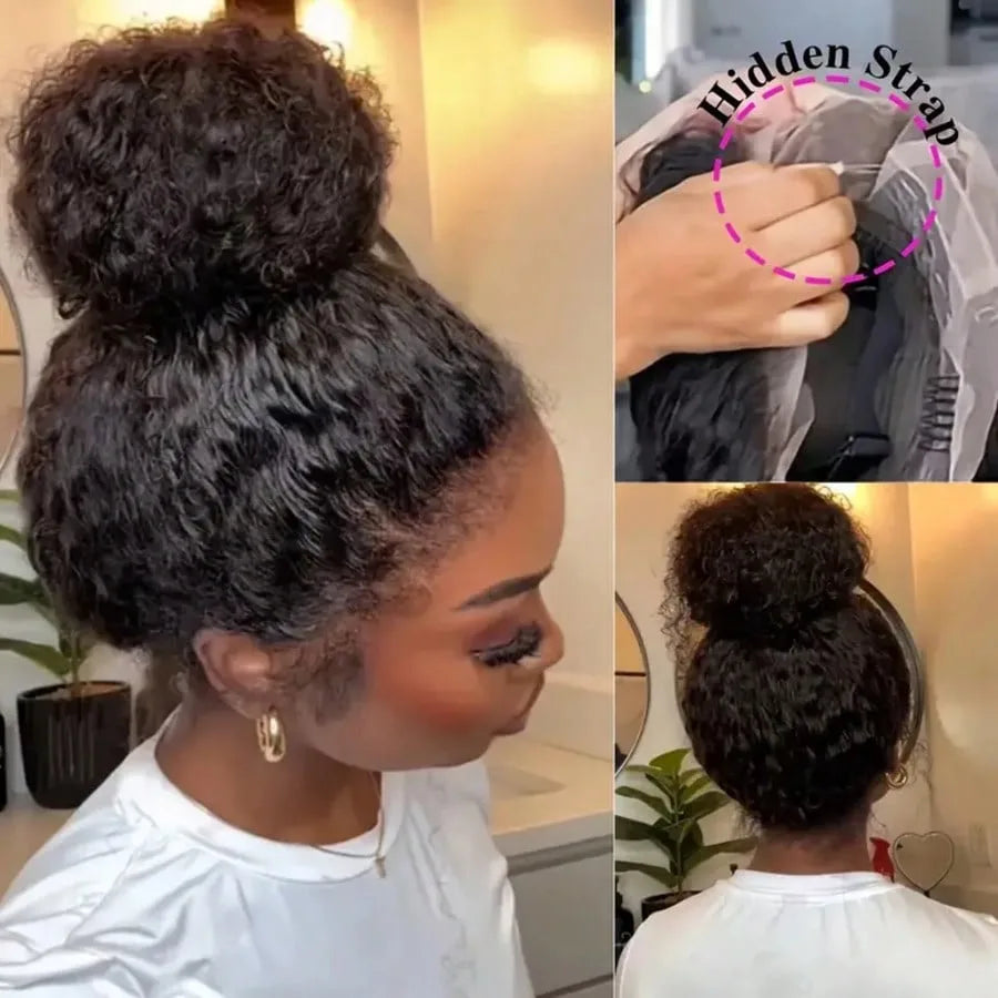 360 HD Full Lace Deep Wave Curly Human Hair Wig – 13x6 / 13x4 Glueless Lace Frontal Wig (Pre-Plucked, Up to 30 Inch)