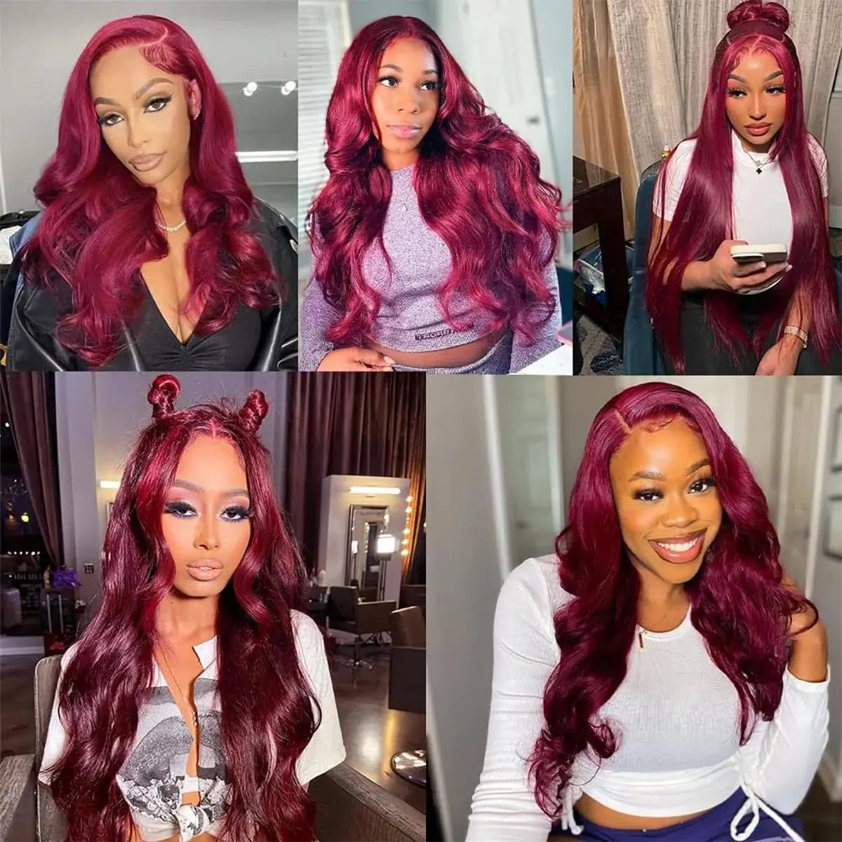 28 Inch 99j Burgundy Lace Front Wigs Human Hair Red Burgundy Wig 200% Density 13x4 Body Wave Lace Front Wigs Pre Plucked Glueles